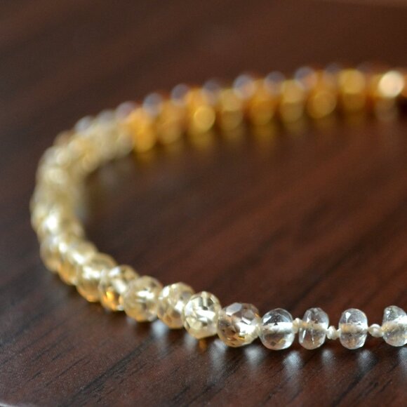 Citrine and Aquamarine Gemstone Bracelet - Picture 5 of 9
